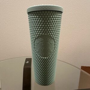 Starbucks 24 oz matte mint green studded Holiday tumbler